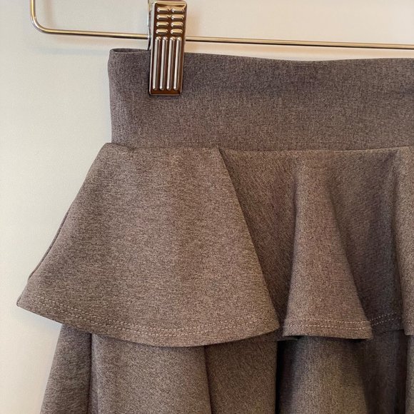 Champion Youth Girls 4 Skort Skirt with Shorts Gray Athleticwear Tiered Ruffles - Picture 3 of 10